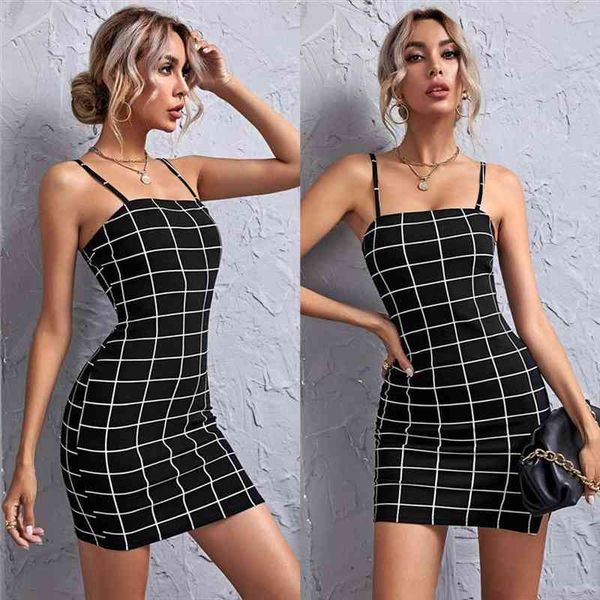 sleeveless slash neck womens dress plaid print party clubwear strap bodycon side split short pencil, Black;gray
sleeveless slash neck womens dress plaid print party clubwear strap bodycon side split short pencil, Black;gray
