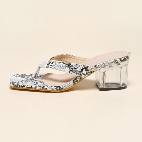 summer fashionable style women's sandals casual snakeskin transparent slippers with flip-flops thick bottom shoes, Black
summer fashionable style women's sandals casual snakeskin transparent slippers with flip-flops thick bottom shoes, Black
