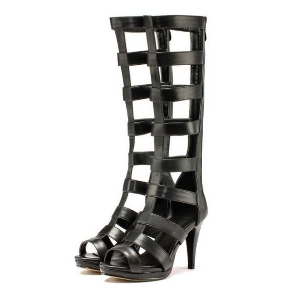 boots summer thin heel high tube cool large size 40-43 cut out zipper women's shoes, Black
boots summer thin heel high tube cool large size 40-43 cut out zipper women's shoes, Black