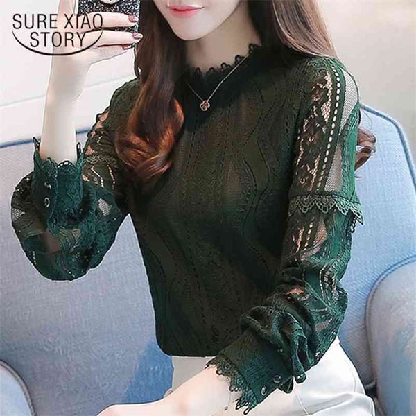 autumn new plus size lace women blouse hollow semi turtleneck long sleeved women shirt slim 8901 30 210401, White
autumn new plus size lace women blouse hollow semi turtleneck long sleeved women shirt slim 8901 30 210401, White