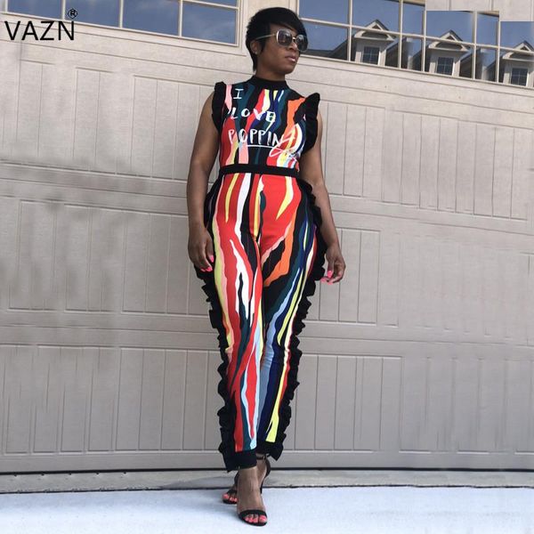 women's jumpsuits & rompers vazn fashionable 2021 casual style women striped o-neck tank sleeve lady straight romper yz618, Black;white
women's jumpsuits & rompers vazn fashionable 2021 casual style women striped o-neck tank sleeve lady straight romper yz618, Black;white