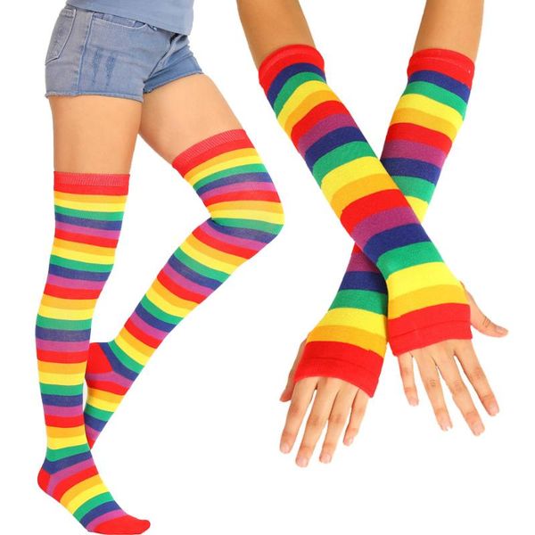 sports socks women girls over knee length high tube riding stockings thumb hole arm sleeve cover set cotton cosplay stage show colorful, Black
sports socks women girls over knee length high tube riding stockings thumb hole arm sleeve cover set cotton cosplay stage show colorful, Black