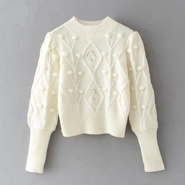 women's sweaters women fashion solid color ball appliques knitting sweater ladies long sleeve casual chic pullovers, White;black
women's sweaters women fashion solid color ball appliques knitting sweater ladies long sleeve casual chic pullovers, White;black