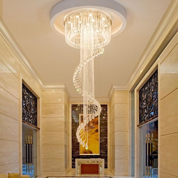 chandeliers modern double spiral staircase lustre crystal ceiling chandelier loft restaurant el hall long illumination lights
chandeliers modern double spiral staircase lustre crystal ceiling chandelier loft restaurant el hall long illumination lights