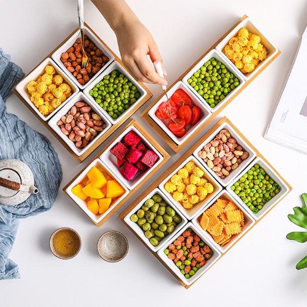 kitchen storage & organization bamboo rectangle tray creative multi grid fruit dessert plates multifunction mini ceramic foods classify snac
kitchen storage & organization bamboo rectangle tray creative multi grid fruit dessert plates multifunction mini ceramic foods classify snac