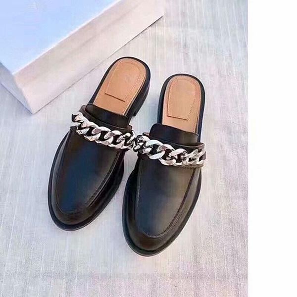slippers female zapatos de mujer casual flat shoes woman design mules women femme pantoufles metal chain ladies, Black
slippers female zapatos de mujer casual flat shoes woman design mules women femme pantoufles metal chain ladies, Black