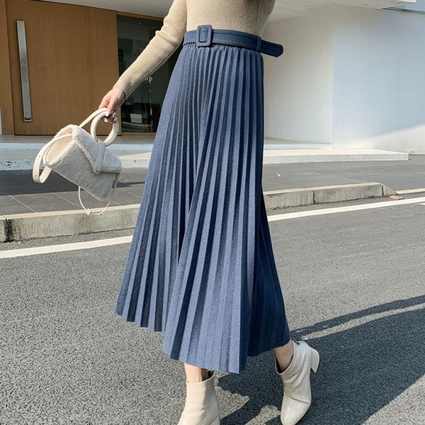 skirts skirts winter wool blend pleated with belt drape solid a-line calf long blue khaki army fzjm, Black
skirts skirts winter wool blend pleated with belt drape solid a-line calf long blue khaki army fzjm, Black