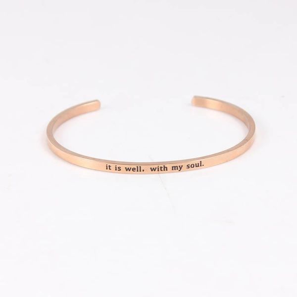 stainless steel engraved "it is well,with my soul"bracelet mantra bangles for women men friends family gift bangle, Black
stainless steel engraved "it is well,with my soul"bracelet mantra bangles for women men friends family gift bangle, Black