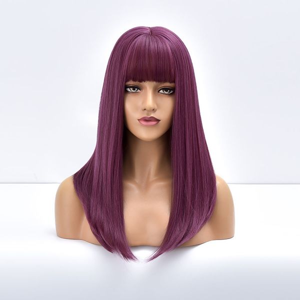 costume accessories straight purple ombre long daily synthetic wig with bangs heat resistant natural fiber for black white women cosplay hai, Silver
costume accessories straight purple ombre long daily synthetic wig with bangs heat resistant natural fiber for black white women cosplay hai, Silver
