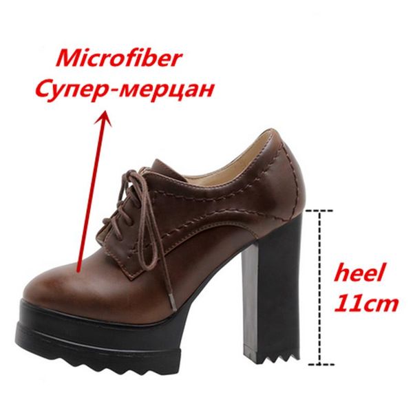 elegant square high heel lace up women pumps toe platform spring autumn casual women's shoes size 34-42 dress, Black
elegant square high heel lace up women pumps toe platform spring autumn casual women's shoes size 34-42 dress, Black
