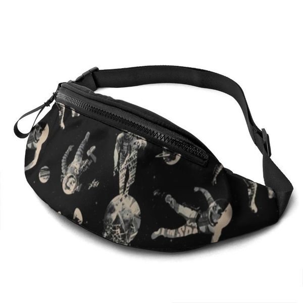 waist bags universe bag print polyester pack jogging woman