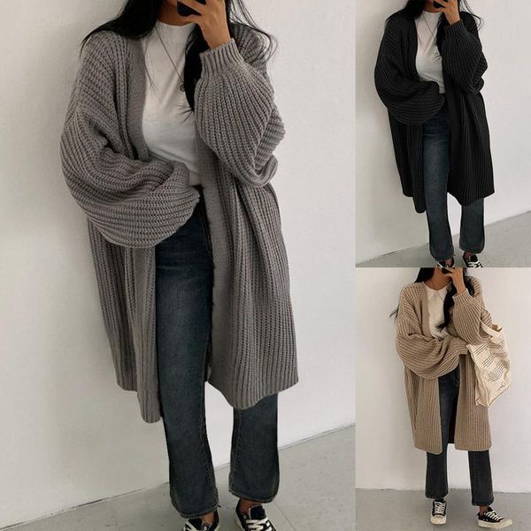 women's knits & tees casual long knitted cardigan women mujer vintage loose sweater coat solid oversized jumper korean fashion clothes, White
women's knits & tees casual long knitted cardigan women mujer vintage loose sweater coat solid oversized jumper korean fashion clothes, White
