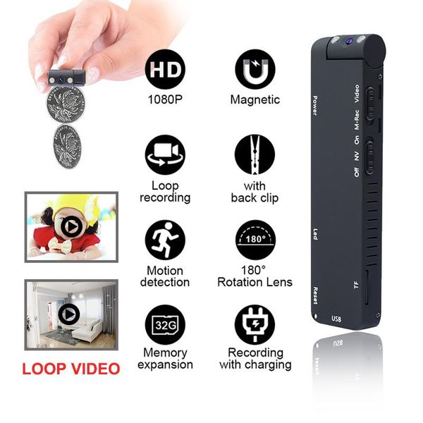 mini cameras hd 1080p camera night vision rotating lens camcorder motion dvr micro body magnetic loop recording video clip cam
mini cameras hd 1080p camera night vision rotating lens camcorder motion dvr micro body magnetic loop recording video clip cam