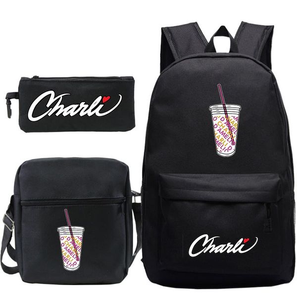 backpack mochila 3 pieces/sets bookbag pencil case crossbody bags purse women kids charli d'amelio school for girls boys
backpack mochila 3 pieces/sets bookbag pencil case crossbody bags purse women kids charli d'amelio school for girls boys