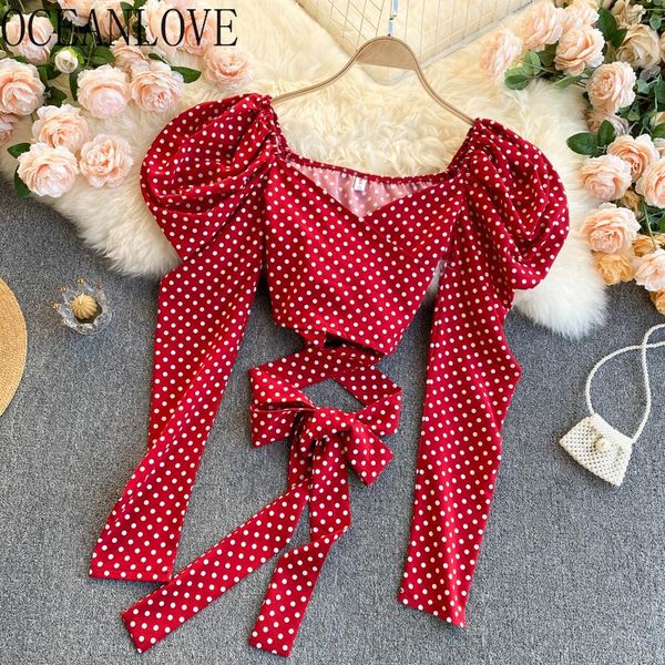 women's blouses & shirts oceanlove elegant polka dot irregular drawstring slim waist blouse 2021 spring long sleeve square collar blusa, White
women's blouses & shirts oceanlove elegant polka dot irregular drawstring slim waist blouse 2021 spring long sleeve square collar blusa, White