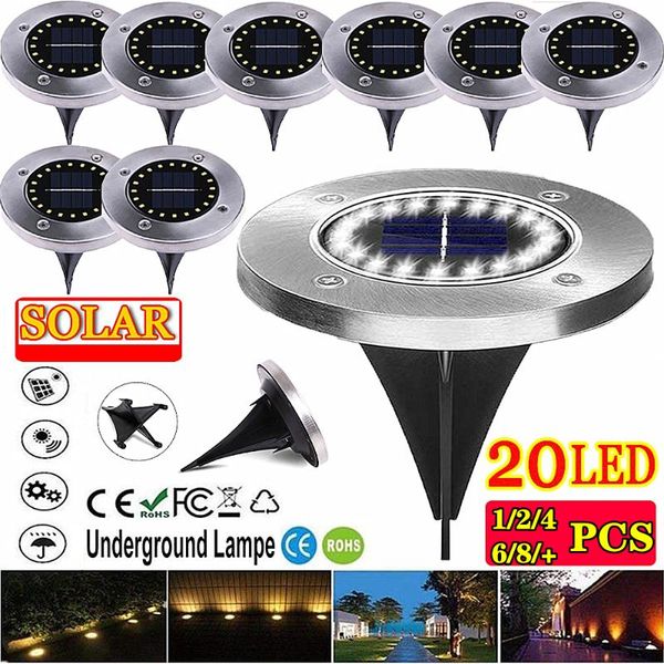 lawn lamps solar garden lights 20 led waterproof disk with light sensor for pathway driveways patio and yard decor
lawn lamps solar garden lights 20 led waterproof disk with light sensor for pathway driveways patio and yard decor