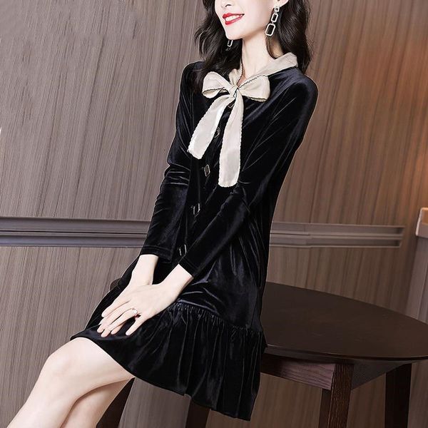 casual dresses autumn/winter small temperament ruffled arch fat mm lean belly a long sleeve dressed in women's golden velvet 8q5l, Black;gray
casual dresses autumn/winter small temperament ruffled arch fat mm lean belly a long sleeve dressed in women's golden velvet 8q5l, Black;gray