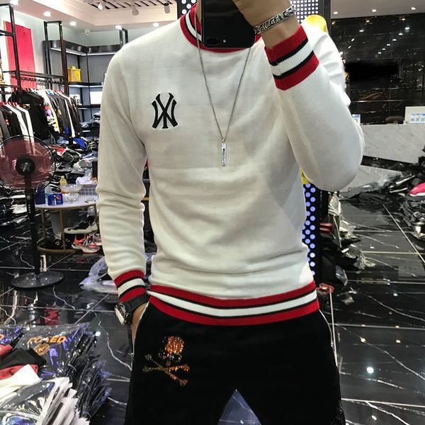 men's sweaters oval neck sweater, embroidered brand clothing, red warm point, red, in 2021, White;black
men's sweaters oval neck sweater, embroidered brand clothing, red warm point, red, in 2021, White;black