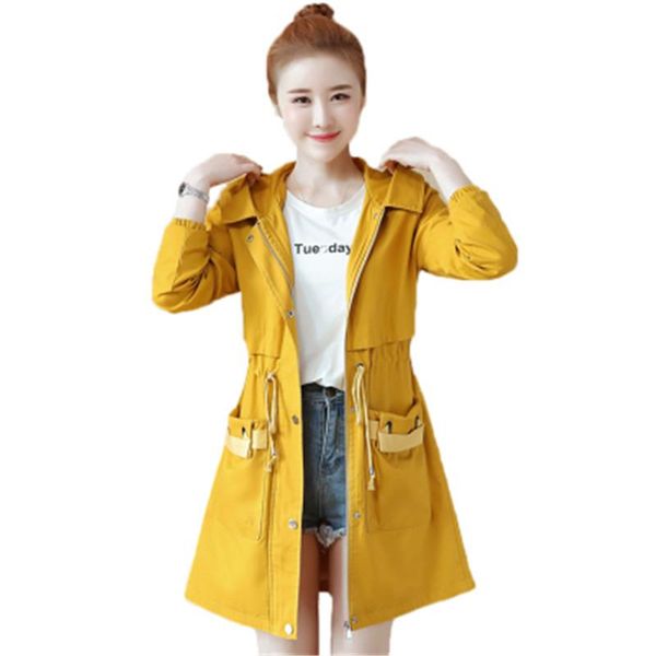 women's trench coats windbreaker female long section 2021 spring style slim waist large size fashion casual and autumn coat women 763, Tan;black
women's trench coats windbreaker female long section 2021 spring style slim waist large size fashion casual and autumn coat women 763, Tan;black