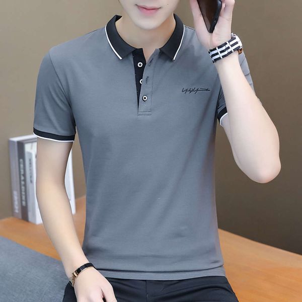 men's shirt korean 2021 summer slim fashion short sleeve youth casual lapel t-shirt wear, White;black
men's shirt korean 2021 summer slim fashion short sleeve youth casual lapel t-shirt wear, White;black