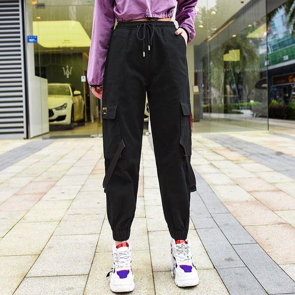 women's pants & capris spring and autumn fashion korean sports street trendy cotton overalls high waist loose nine points casual, Black;white
women's pants & capris spring and autumn fashion korean sports street trendy cotton overalls high waist loose nine points casual, Black;white