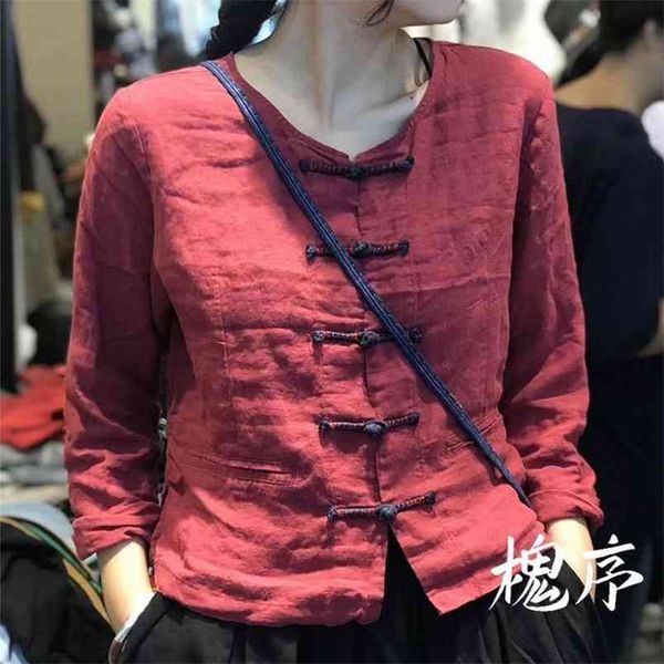 spring autumn arts style women long sleeve loose shirts single-breasted vintage cotton linen blouse femme black v69 210512, White
spring autumn arts style women long sleeve loose shirts single-breasted vintage cotton linen blouse femme black v69 210512, White