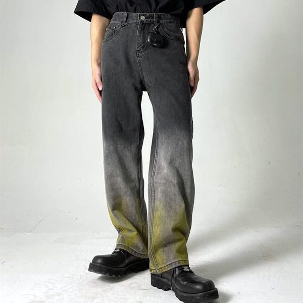 men's jeans 2021 korean fashion tie dye straight streetwear men hip hop pants gradient wide leg oversize denim trousers moda hombre, Blue
men's jeans 2021 korean fashion tie dye straight streetwear men hip hop pants gradient wide leg oversize denim trousers moda hombre, Blue
