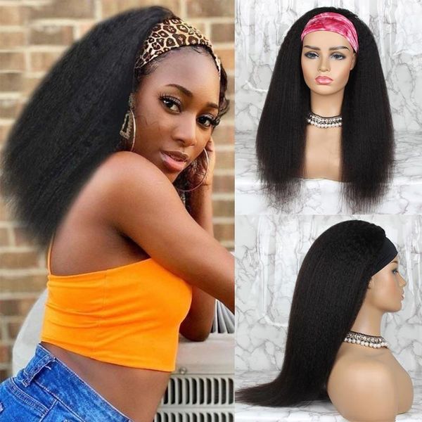 synthetic wigs long kinky straight headband wig for black women scarf 180 density natural
synthetic wigs long kinky straight headband wig for black women scarf 180 density natural