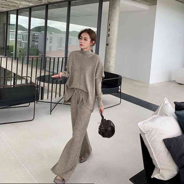 women's two piece pants autumn winter casual knitted suits female long sleeve sweater and turtleneck vest+wide leg 3 pieces sets n313 f, White
women's two piece pants autumn winter casual knitted suits female long sleeve sweater and turtleneck vest+wide leg 3 pieces sets n313 f, White