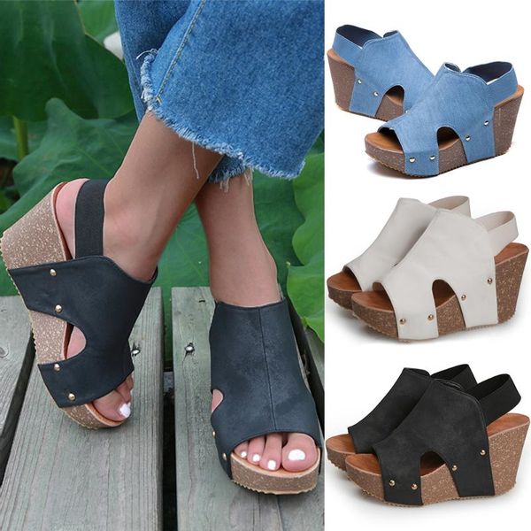 women sandals 2021 basic wedges heels summer casual slip on faux leather ladies shoes high heeled sandalias de mujer d40, Black
women sandals 2021 basic wedges heels summer casual slip on faux leather ladies shoes high heeled sandalias de mujer d40, Black