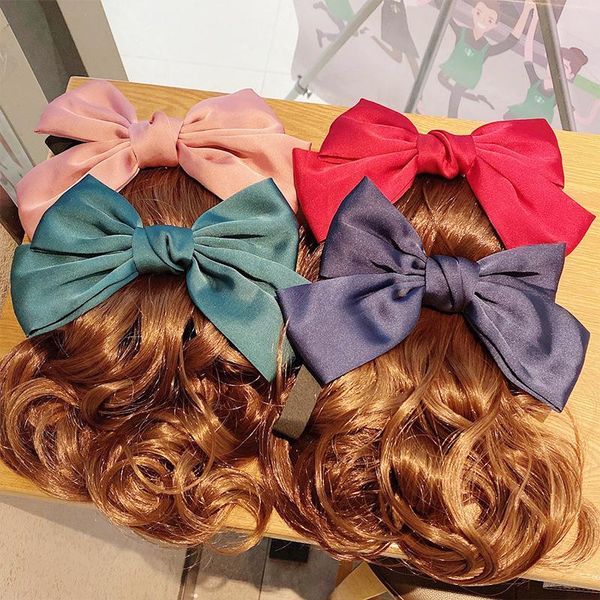 hair accessories college style ponytail clip girls big bow wave hairpins cloth headwear strap fashion barrette children, Slivery;white
hair accessories college style ponytail clip girls big bow wave hairpins cloth headwear strap fashion barrette children, Slivery;white