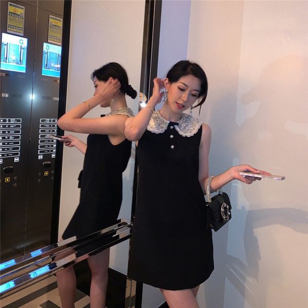 casual dresses rhinestone sequined beads luxury doll collar sleeveless a-line black elegant mini dress women summer light 56xy, Black;gray
casual dresses rhinestone sequined beads luxury doll collar sleeveless a-line black elegant mini dress women summer light 56xy, Black;gray