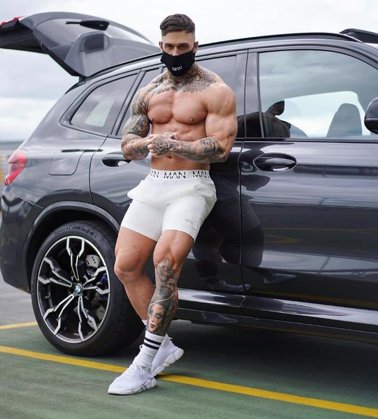 summer muscle brothers fitness shorts outdoor running street wear trend brand men's printed, White;black
summer muscle brothers fitness shorts outdoor running street wear trend brand men's printed, White;black