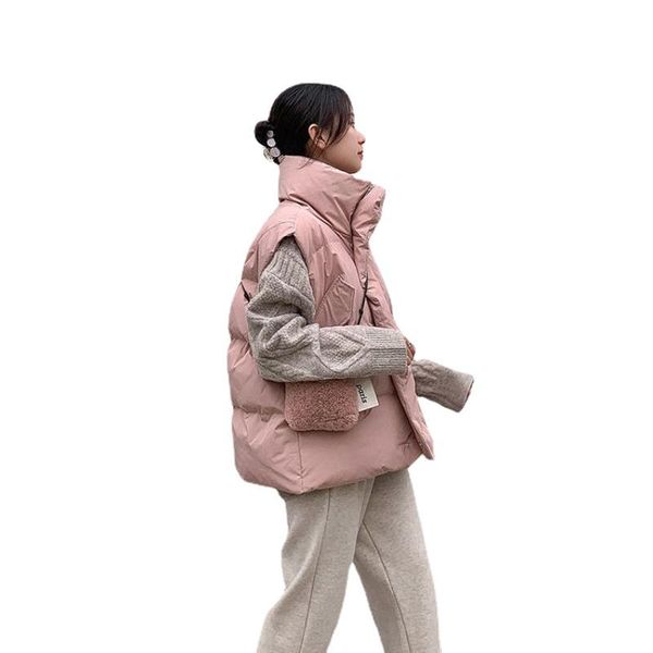 women's vests loose sleeveless jackets solid turn down collar ladies winter vest korean style oversize waistcoat for female 2021 q-218, Black;white
women's vests loose sleeveless jackets solid turn down collar ladies winter vest korean style oversize waistcoat for female 2021 q-218, Black;white