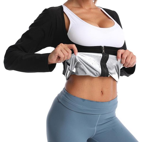 women's shapers sauna suit for women sweat body shaper vest waist trainer long sleeve zipper shirt fitness workout, Black;white
women's shapers sauna suit for women sweat body shaper vest waist trainer long sleeve zipper shirt fitness workout, Black;white