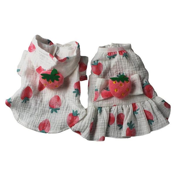 dog apparel cute strawberry cotton dress t-shirt summer clothes couple pet clothing skirt tee shirt puppy small costume
dog apparel cute strawberry cotton dress t-shirt summer clothes couple pet clothing skirt tee shirt puppy small costume