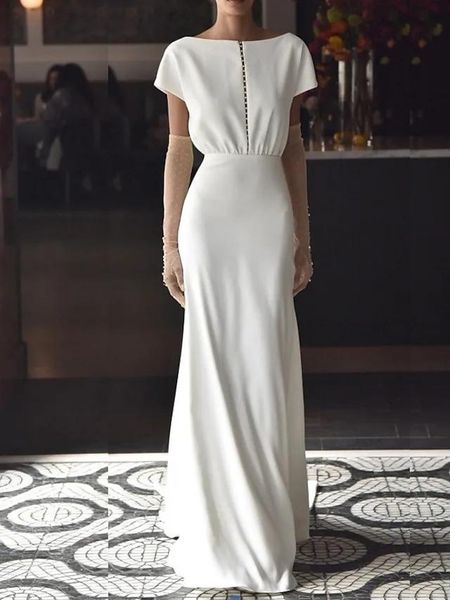 other wedding dresses simple vestidos de novia elegant 2021 shealth scoop cap sleeves jersey boho gown bridal, White
other wedding dresses simple vestidos de novia elegant 2021 shealth scoop cap sleeves jersey boho gown bridal, White