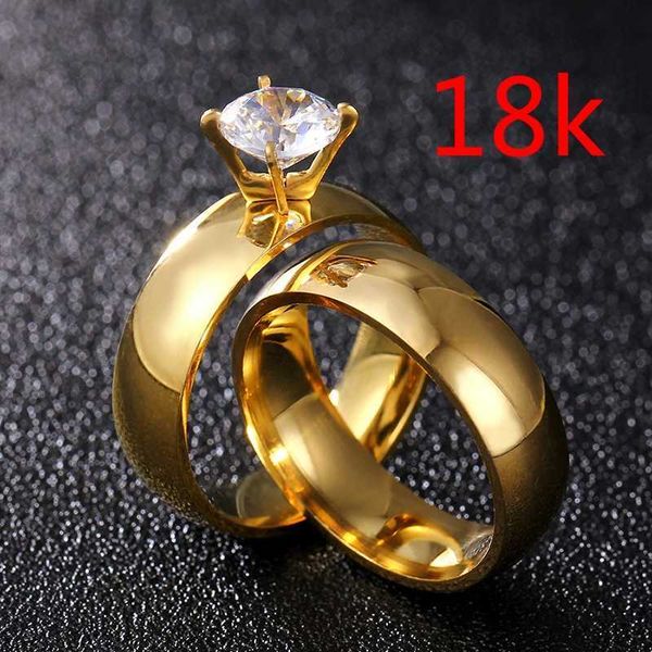 ring titanium steel large zircon couple men and women promise gold valentine's day gift wedding engagement, Golden;silver
ring titanium steel large zircon couple men and women promise gold valentine's day gift wedding engagement, Golden;silver