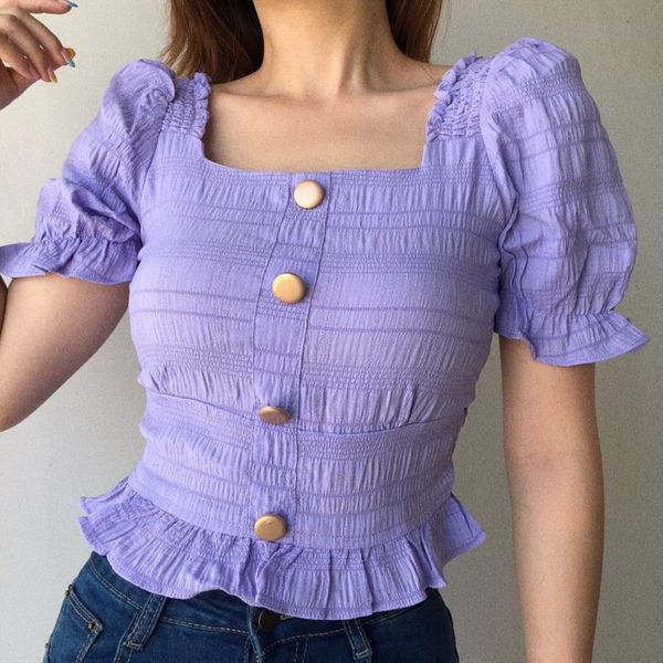 women's blouses & shirts womengaga square collar summer bubble sleeve design shirt waist exposed navel pleated chiffon for woman 3ahm, White
women's blouses & shirts womengaga square collar summer bubble sleeve design shirt waist exposed navel pleated chiffon for woman 3ahm, White