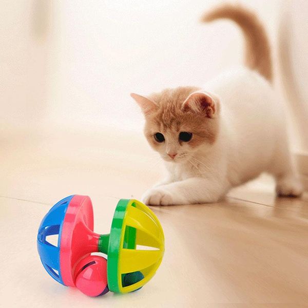 1pc pet cat toys game bell ball interactive scratch training kitten dumbbell sound tease animal playing squeak supplies
1pc pet cat toys game bell ball interactive scratch training kitten dumbbell sound tease animal playing squeak supplies