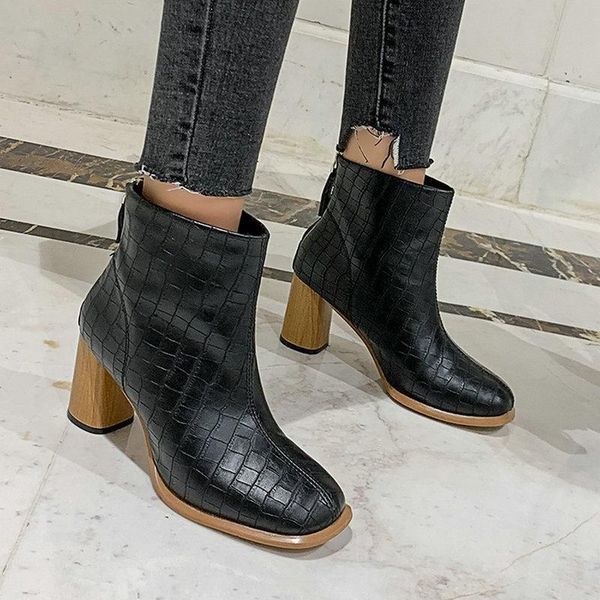boots plus size 35-51 nice women ankle winter autumn square toes oxford lattic shoes woman high heels female rain boot, Black
boots plus size 35-51 nice women ankle winter autumn square toes oxford lattic shoes woman high heels female rain boot, Black