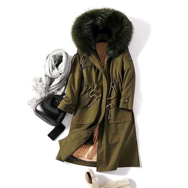 women's fur & faux parker overcome 2021 female detachable rex liner medium long raccoon collar coat winter, Black
women's fur & faux parker overcome 2021 female detachable rex liner medium long raccoon collar coat winter, Black
