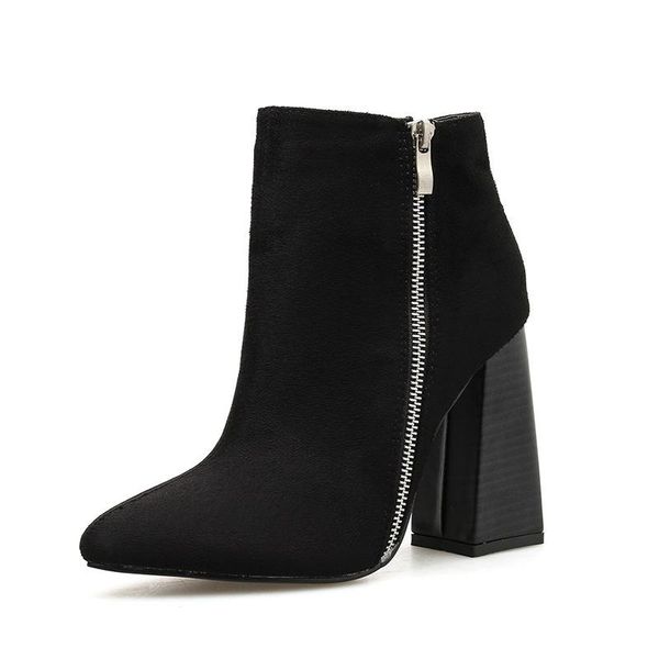 boots europe and the united states foreign trade fashionable joker thick with side zipper suede big yards, Black
boots europe and the united states foreign trade fashionable joker thick with side zipper suede big yards, Black