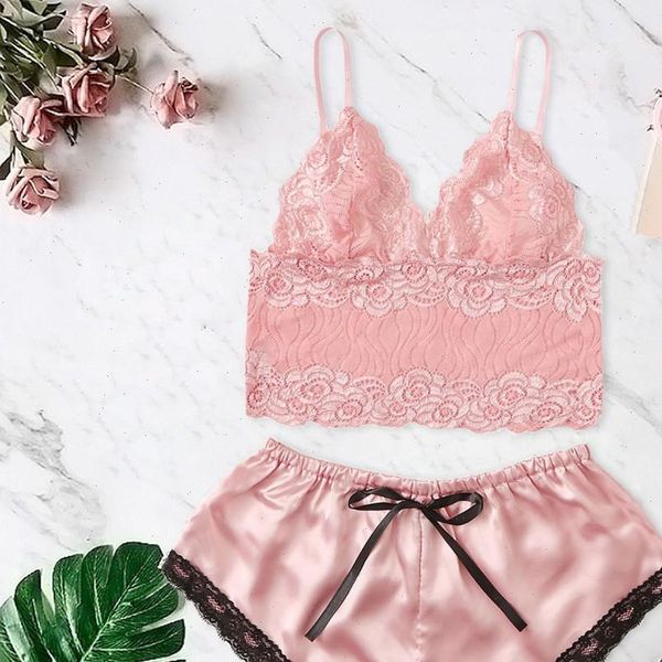 pajamas nightwear satin lace silk womens sleepwears camisole shorts set lingerie underwear pijama de mujer, Black;red
pajamas nightwear satin lace silk womens sleepwears camisole shorts set lingerie underwear pijama de mujer, Black;red