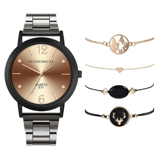 5pcs luxury watch women fashion embossed flowers small fresh steel belt dial bracelet female student quartz relogio wristwatches, Slivery;brown
5pcs luxury watch women fashion embossed flowers small fresh steel belt dial bracelet female student quartz relogio wristwatches, Slivery;brown