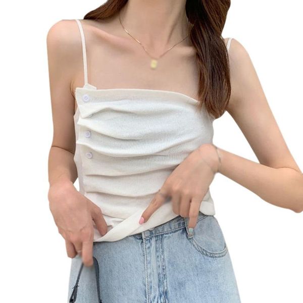 women's sweaters summer korean style tank women irregular wrinkles knitted slim-fit thin camisole vest female crop ladies camis, White;black
women's sweaters summer korean style tank women irregular wrinkles knitted slim-fit thin camisole vest female crop ladies camis, White;black