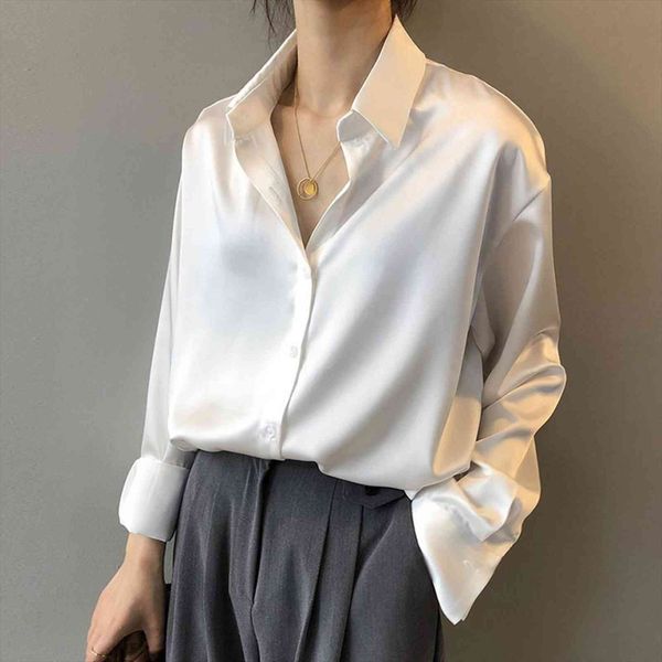 spring fashion button up womens shirt satin silk vintage turn down collar blouse white lady long sleeve femme loose street
spring fashion button up womens shirt satin silk vintage turn down collar blouse white lady long sleeve femme loose street