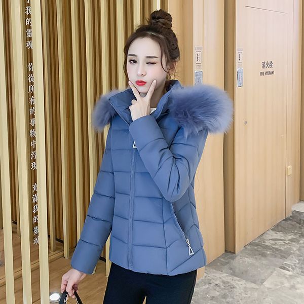 2021 solid parkas female winter cotton padded with fur collar hooded woman coat slim thick slim women's winter jackets, Black
2021 solid parkas female winter cotton padded with fur collar hooded woman coat slim thick slim women's winter jackets, Black