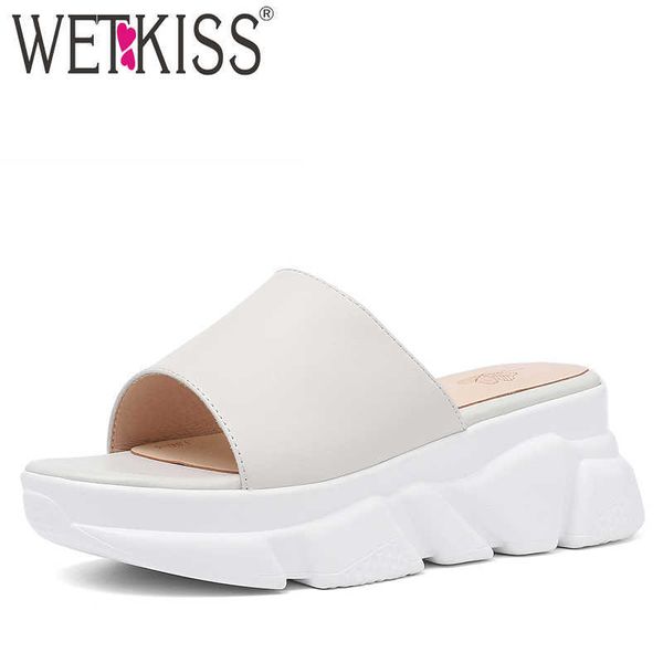 wetkiss cow leather slippers women open toe footwear casual wedges slides shoes female mules platform shoes woman summer 210630, Black
wetkiss cow leather slippers women open toe footwear casual wedges slides shoes female mules platform shoes woman summer 210630, Black