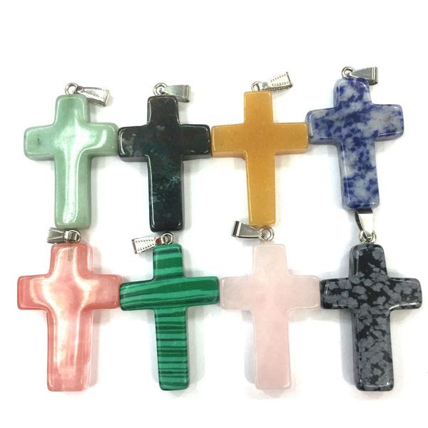pendants natural stone cross shape crystal agates necklace pendant for jewelry making good quality size, Black
pendants natural stone cross shape crystal agates necklace pendant for jewelry making good quality size, Black